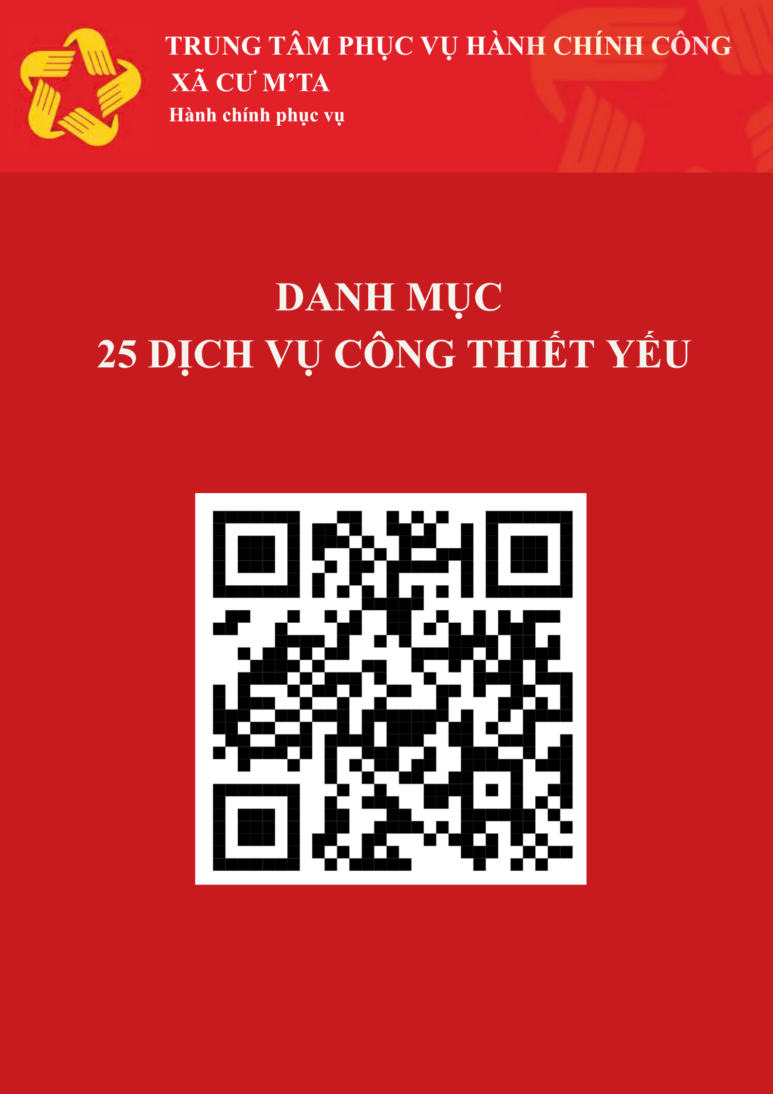 25 dịch vụ công thiết yếu